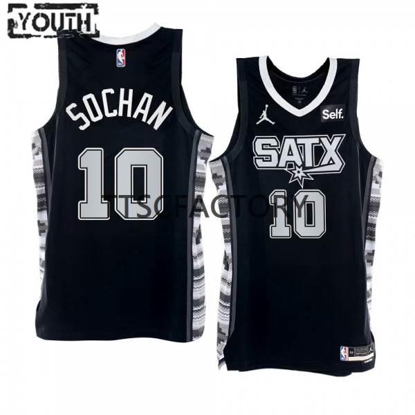 San Antonio Spurs Trikot Jeremy Sochan 10 Nike 2022-23 Statement Edition Schwarz Swingman - Kinder San Antonio Spurs Trikot Jeremy Sochan 10 Nike 2022-23 Statement Edition Schwarz Swingman - Kinder
